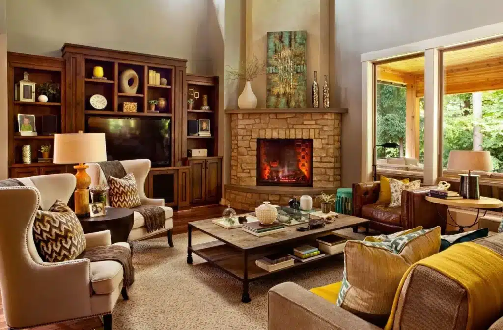 How To Arrange Furniture With A Corner Fireplace