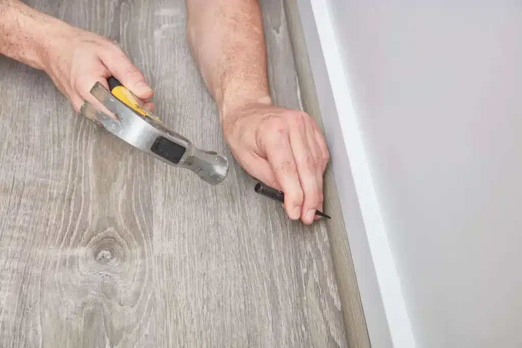 How To Fill Gap Between Baseboard And Tile Floor 
