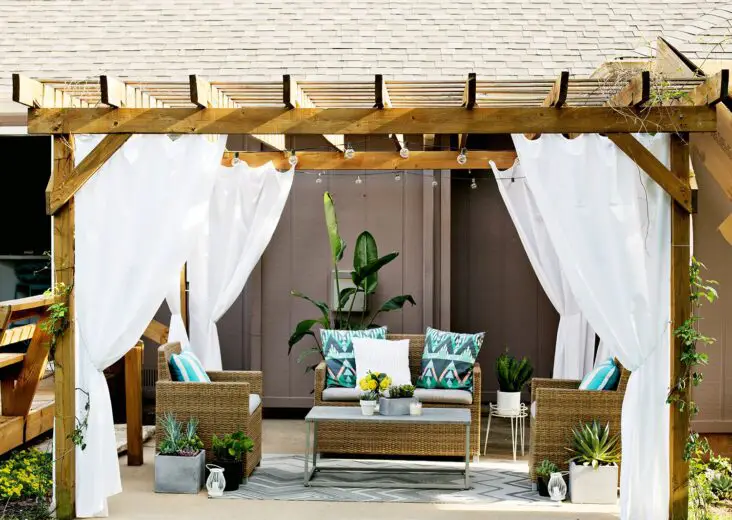 How To Hang Curtains Outside Patio