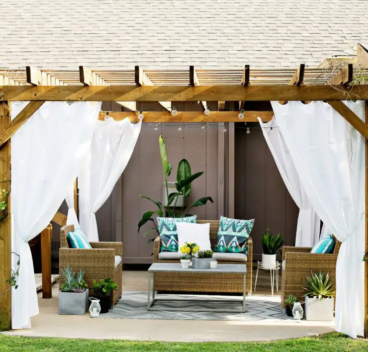 How To Hang Curtains Outside Patio