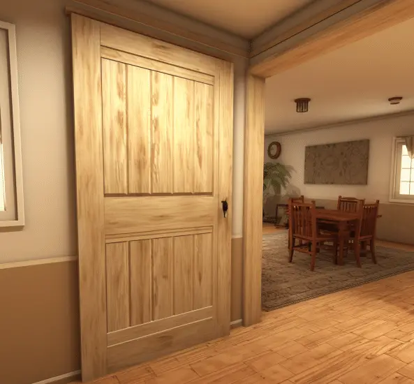 Building an interior wall with a door