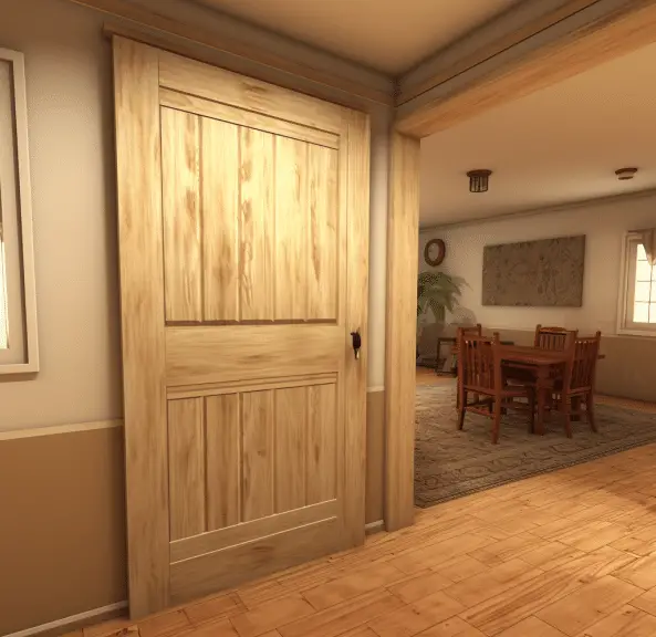 Building an interior wall with a door