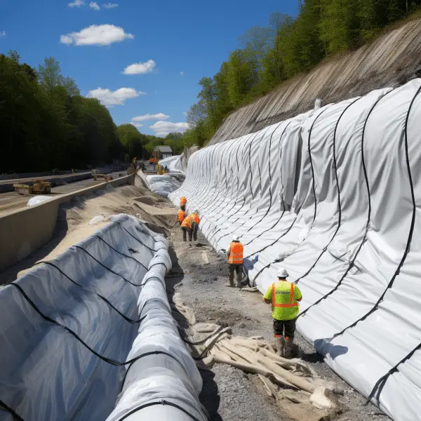 Geotextile applications in construction