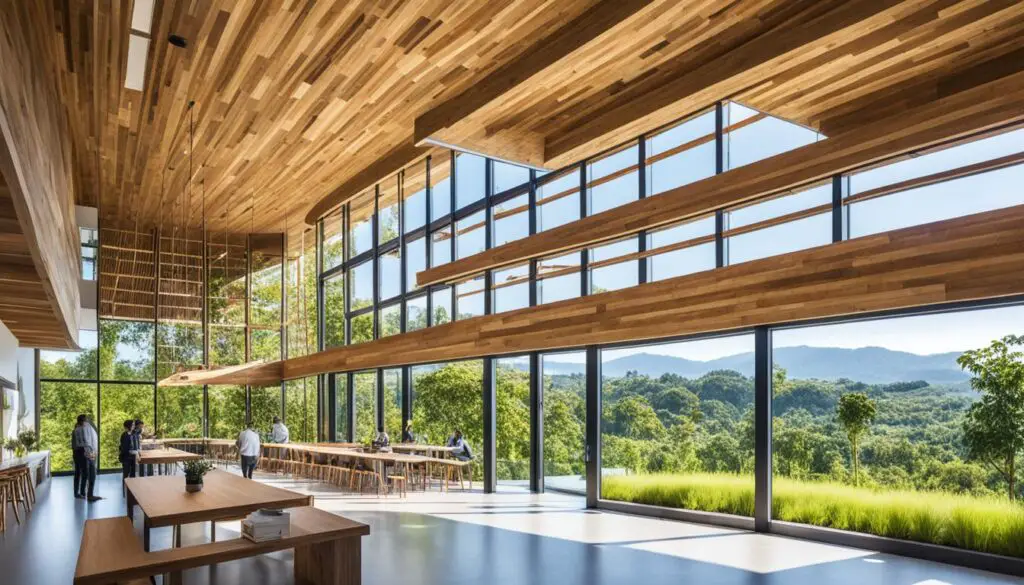 sustainable materials in biophilic architecture